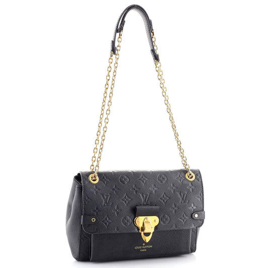 Louis Vuitton Ambassadeur Bag Monogram Seal Leather PM Black – justbag
