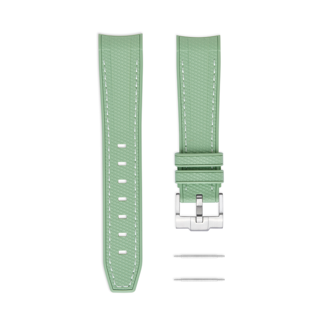 Premium Curved Rubber Strap - Green - acquirewatches product image