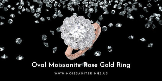 Oval Moissanite Rose Gold Ring