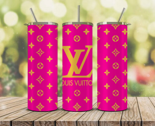 Mickey Louis Vuitton Tumbler 20oz Skinny Png, LV Tumbler Png