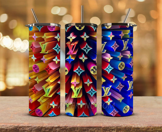 400+ Tumbler Wraps 20 oz, Fashion Luxury Logo Tumbler Wrap Png