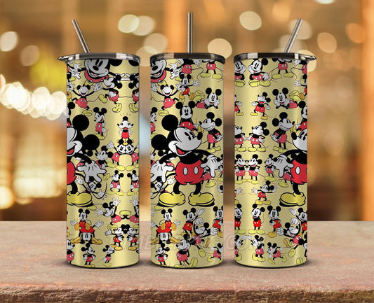 Mickey Logo Fashion Tumbler Designs, Brand Logo Tumbler Wrap New