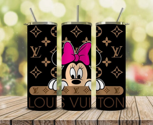 Louis Vuitton Mickey Mouse 20oz Tumbler Wrap Sublimation PNG File