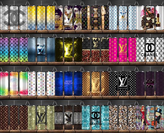 Louis Vuitton Luxury Brands Tumbler Wrap, 20oz Skinny Tumbler PNG Digital  Download