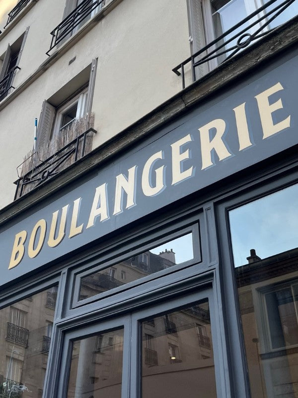 Lettering "Boulangerie" façade d'un commerce