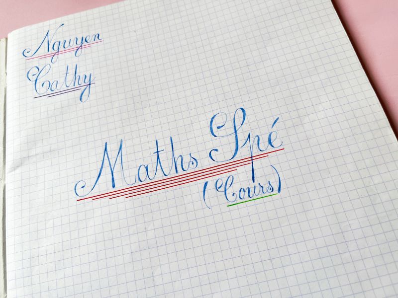 Page de garde début de la calligraphie et brushlettering