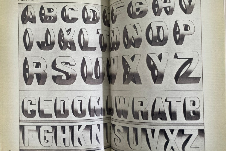 Démonstration différents lettering avec ombrage - Typographie