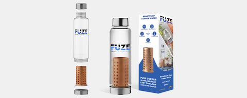 Fuze Copper Glass Bottle