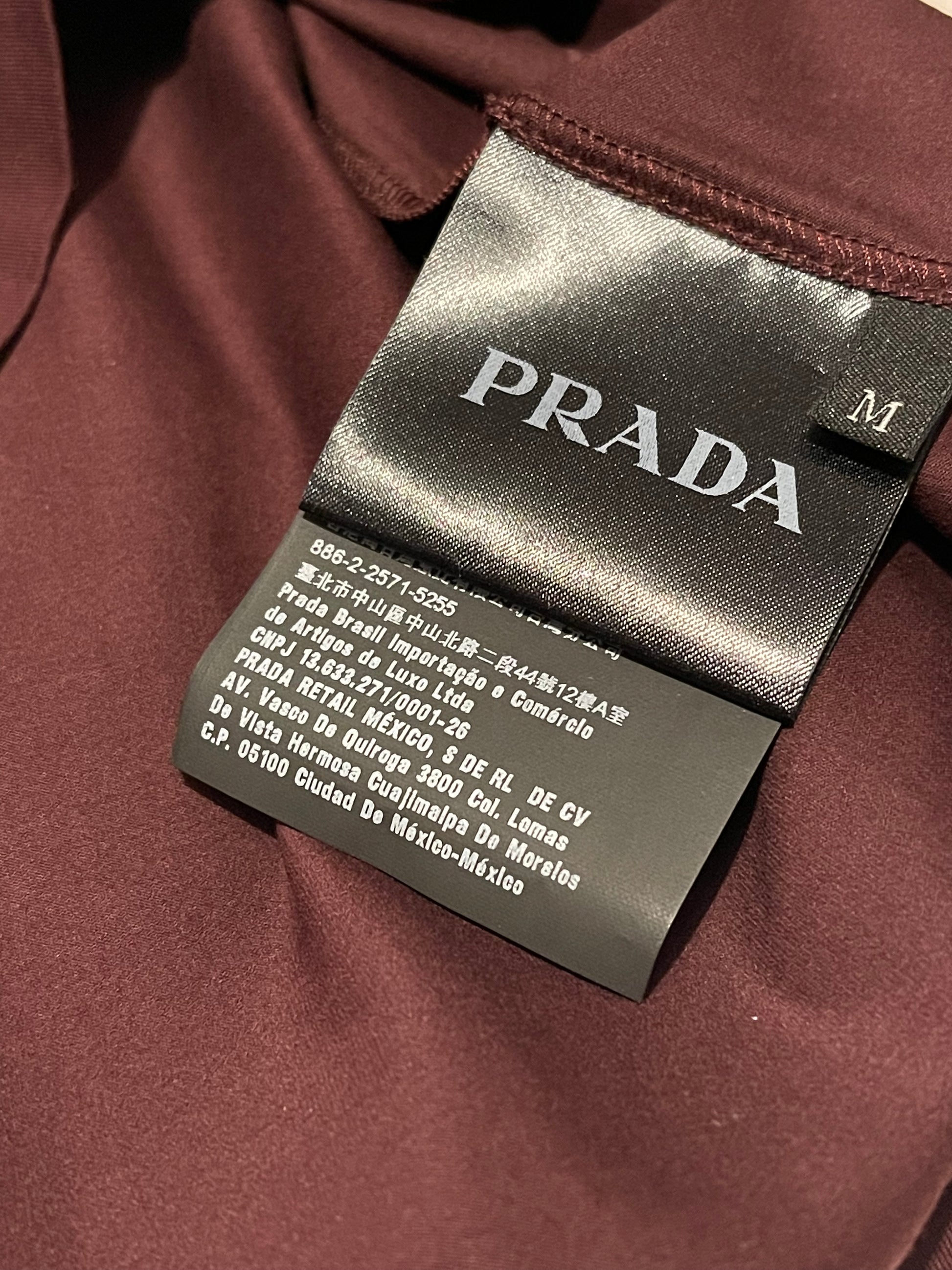 Men's Prada Long Sleeve T Shirt - Burgundy – Refined Luxury