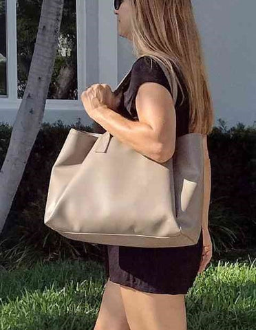 June Tote Bag - vegan leather handbag