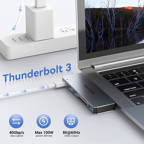 GIISSMO Macbook ハブ 5-IN-2 Macbook Pro Air ハブ USB C ハブ Mac