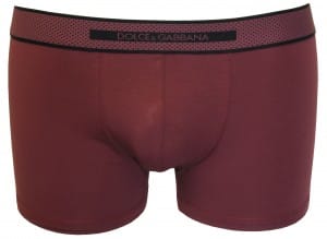 Dolce & Gabbana burgundy polka dot boxer trunk
