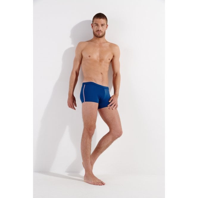 Nautical Cup Side Stripes Swim Trunk, Navy