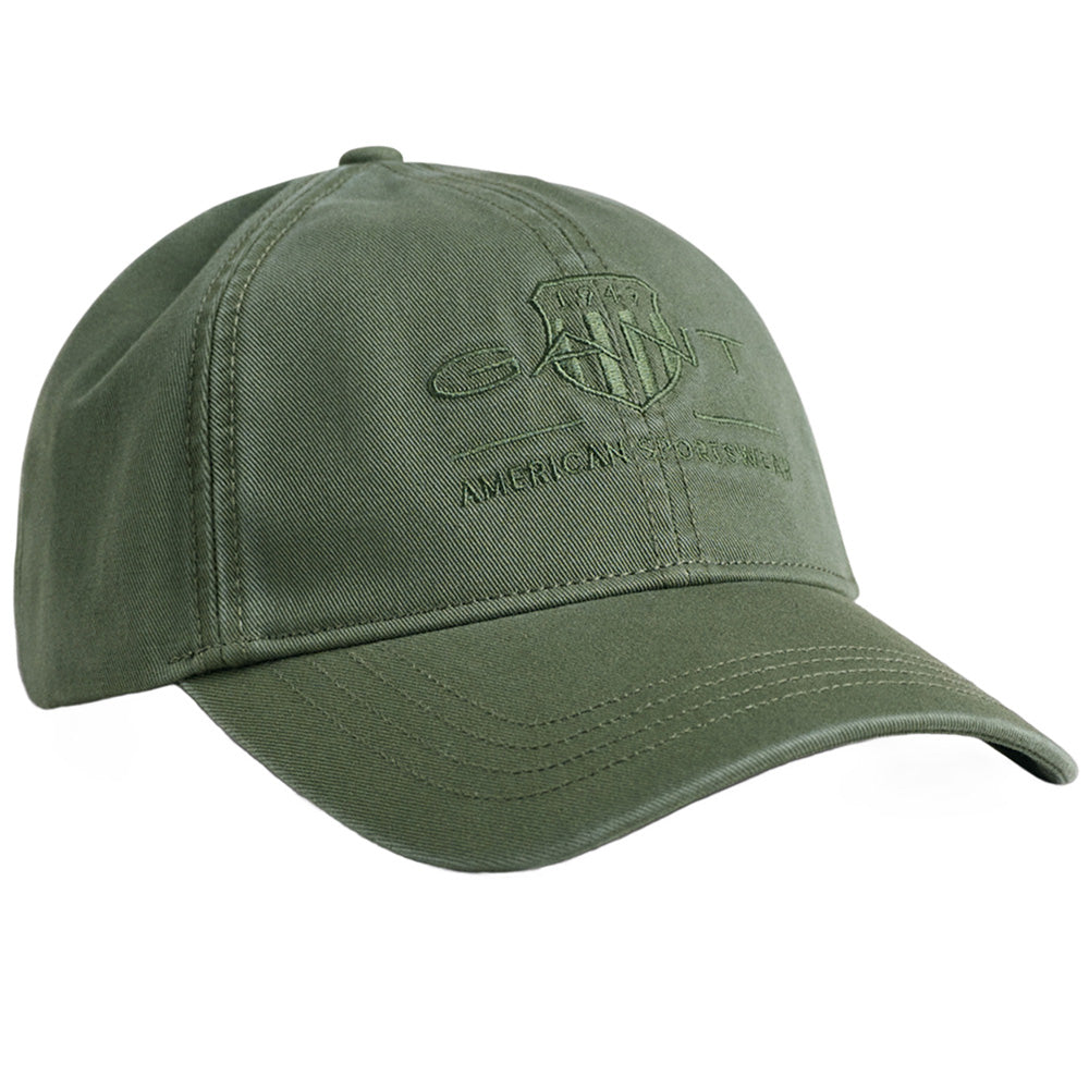 Tonal Shield Baseball Cap, Pine Green