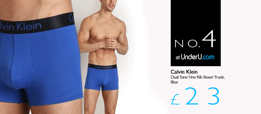Calvin Klein Boxers in Cobalt Blue with Stand Out Black Waistband | UNDERU