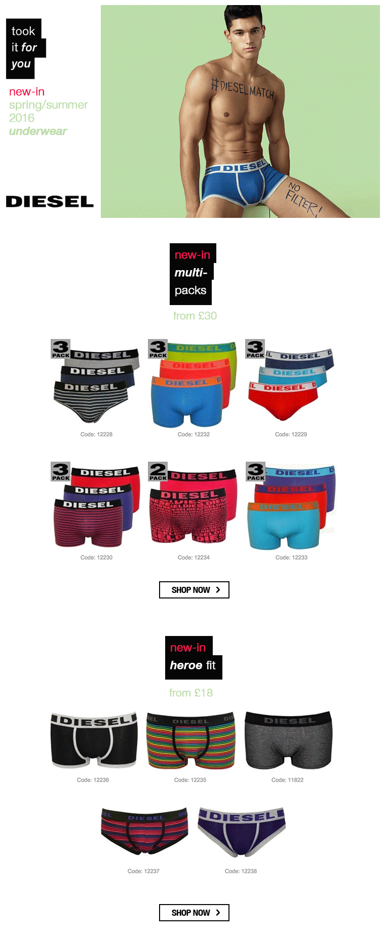 Diesel Underwear Collection 2016 | UNDERU