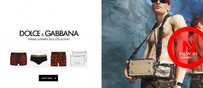 Dolce & Gabbana Underwear SS22  range. A screenshot from the UNDERU website.