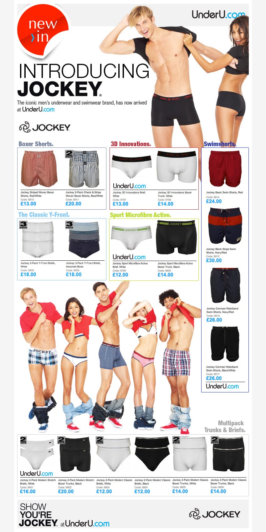 JOCKEY - iconic new underwear and swimwear brand at