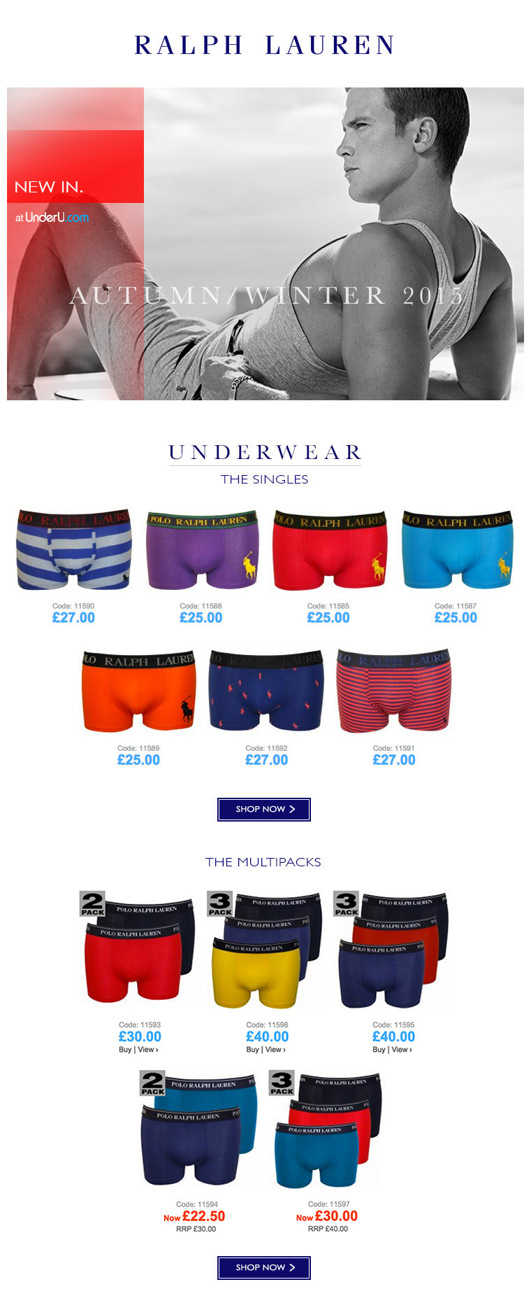 Polo Ralph Lauren Underwear - AW15 collection | UNDERU