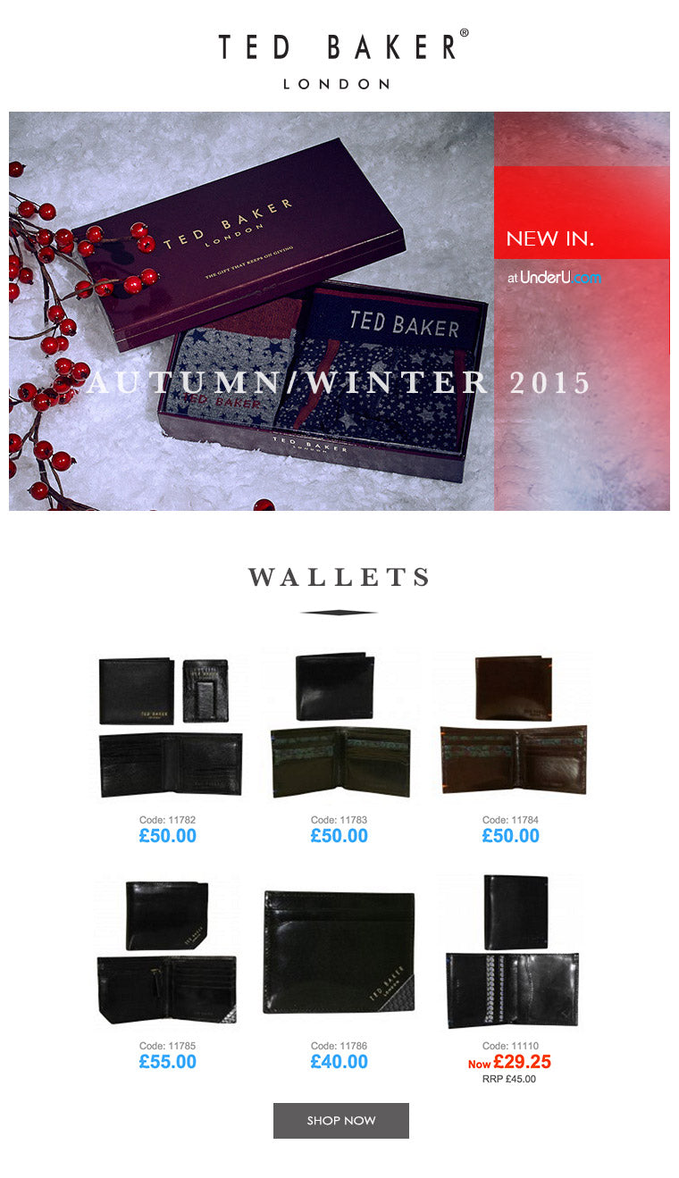 Ted Baker Men's Wallets & Ted Baker Men's Underwear | UNDERU