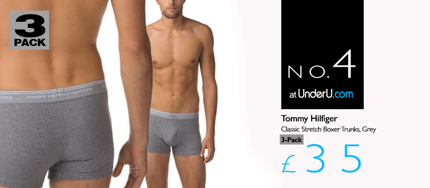 Tommy Hilfiger Classic Stretch Boxer Trunks in Grey | UNDERU