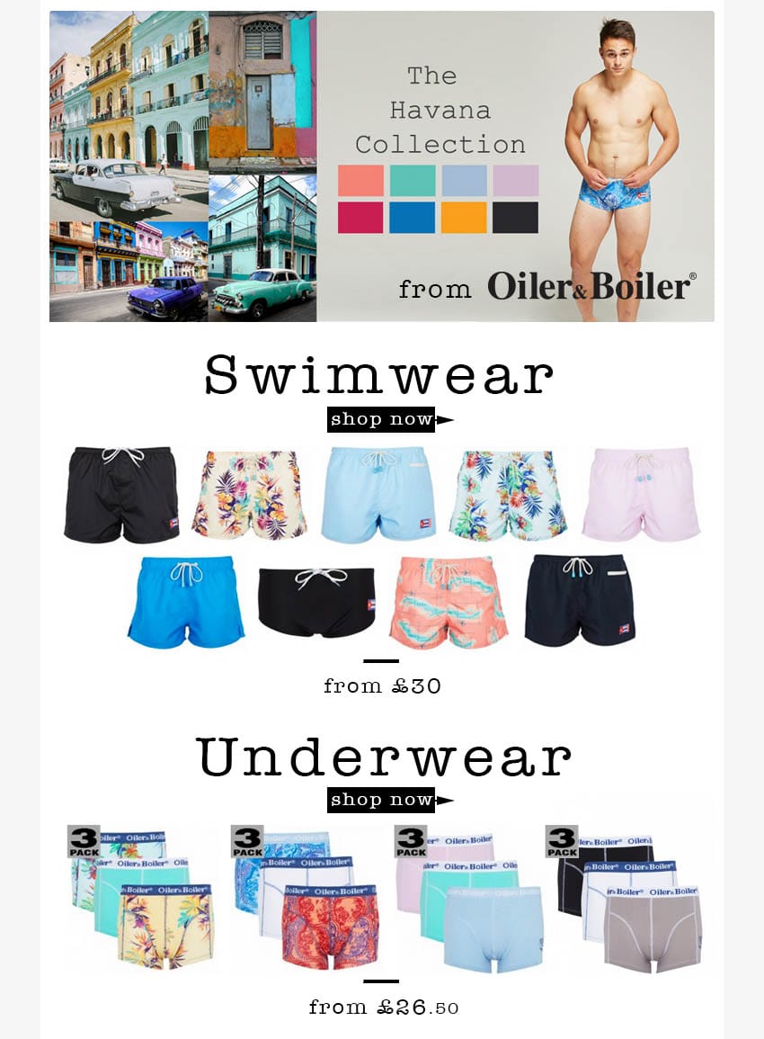 Oiler & Boiler Men's Swimwear & Oiler & Boiler Underwear | UnderU