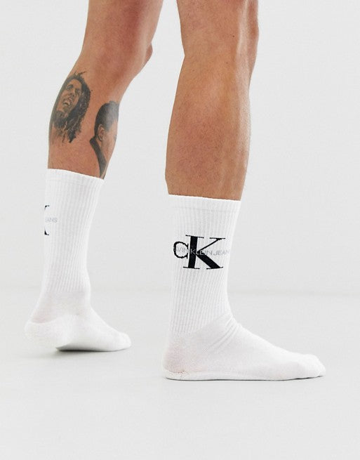 A model image presenting Calvin Klein socks multipacks