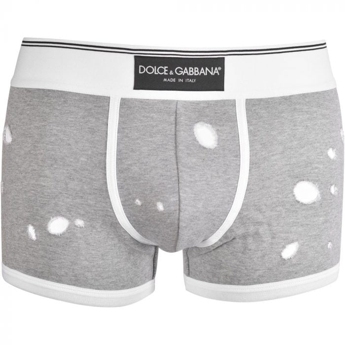 Dolce & Gabbana men’s distressed boxer trunks