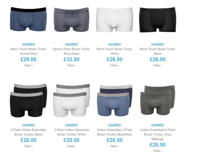 Hanro men's underwear