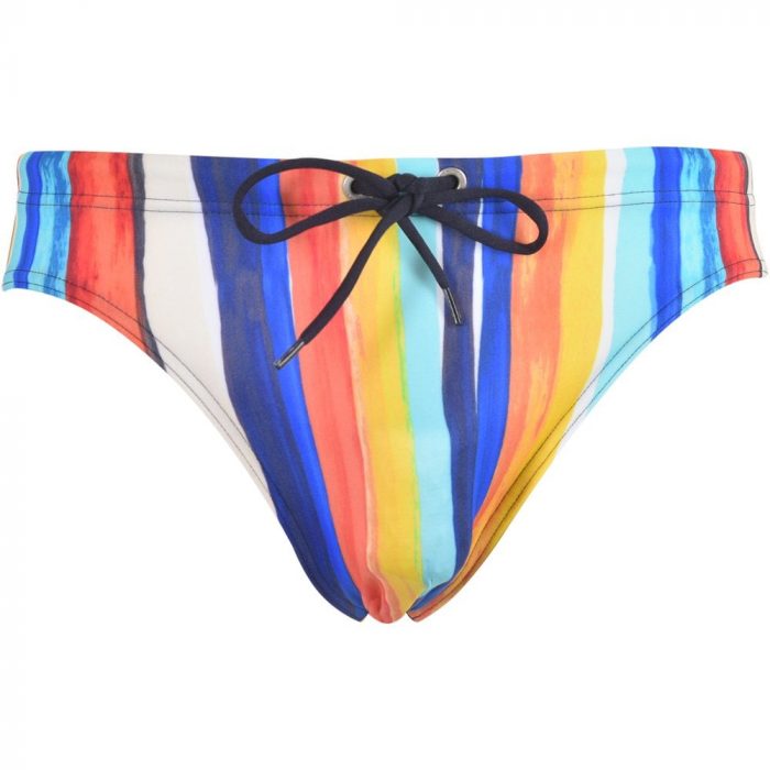 HOM swim briefs in multicoloured stripes