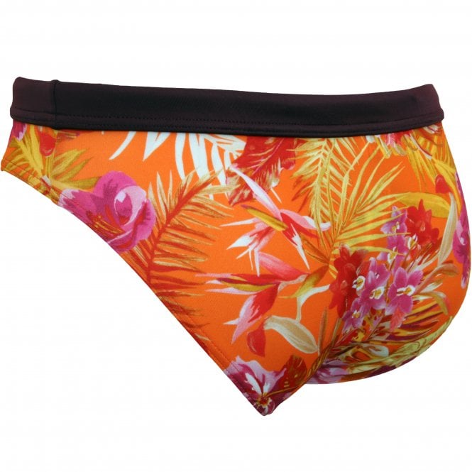 HOM Swimwear - Equatorial Floral Print Swim Mini Brief, Multicolour