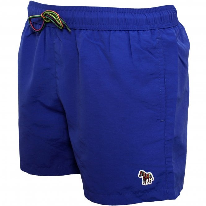 Paul Smith Zebra Logo Athletic-cut Swim Shorts, Electric Blue