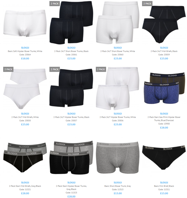 Sloggi Men's Underwear Currently In Stock at UNDERU