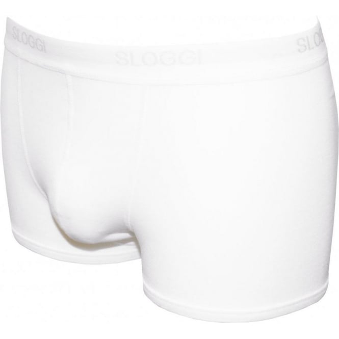 2-Pack Basic Short Boxer Trunks, White