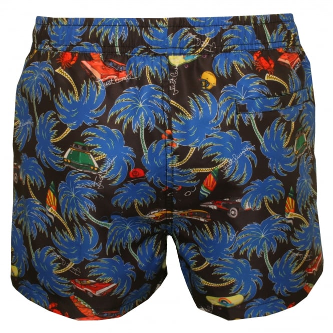 Surf & Cadillacs Swim Shorts, Black/Blue