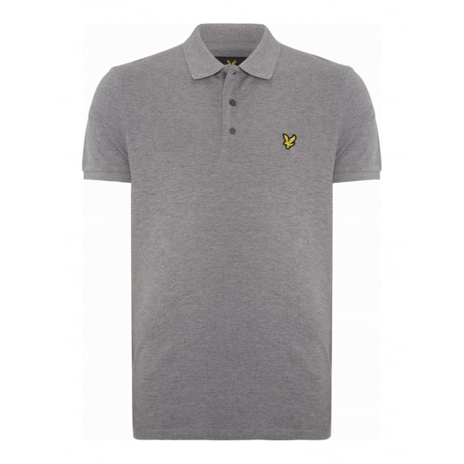 Classic Pique Polo Shirt, Grey Marl