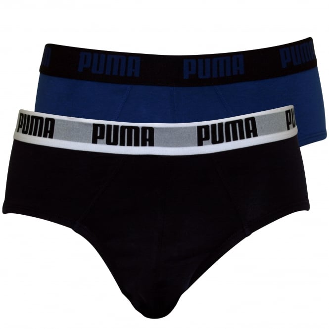 2-Pack Basic Briefs, Blue/Navy