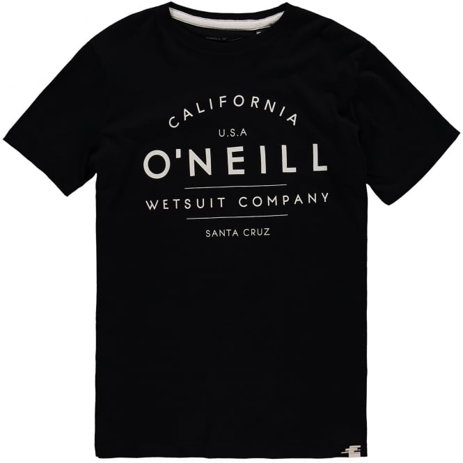 Boys California Crew-Neck T-Shirt, Black Out