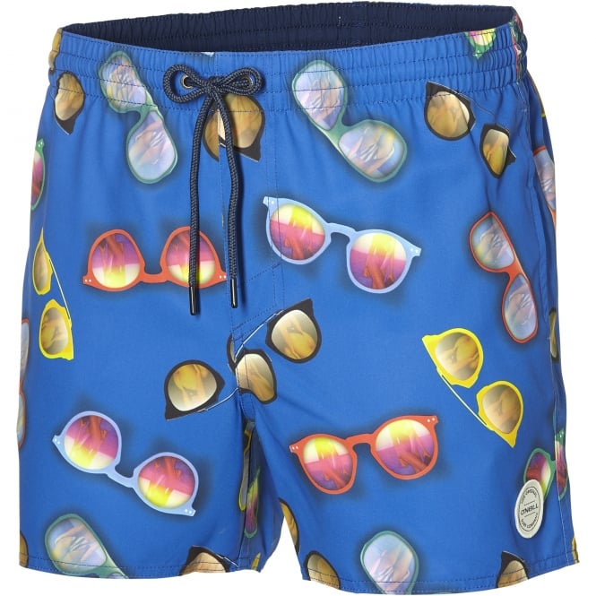 Shades Print Swim Shorts, Blue