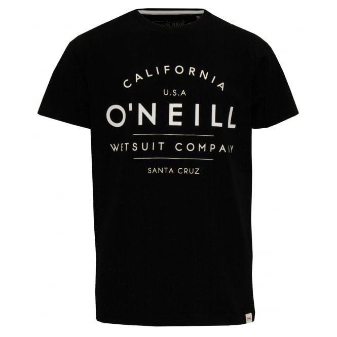 Boys California Crew-Neck T-Shirt, Black Out