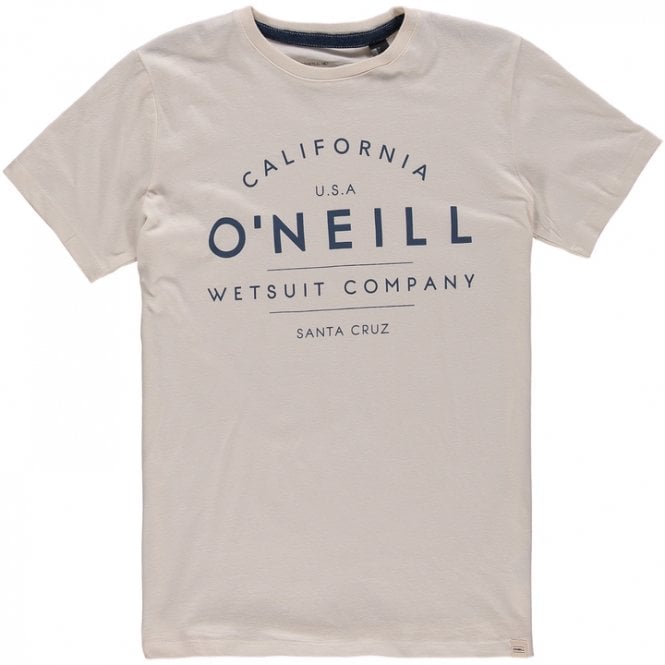 Boys California Crew-Neck T-Shirt, Powder White