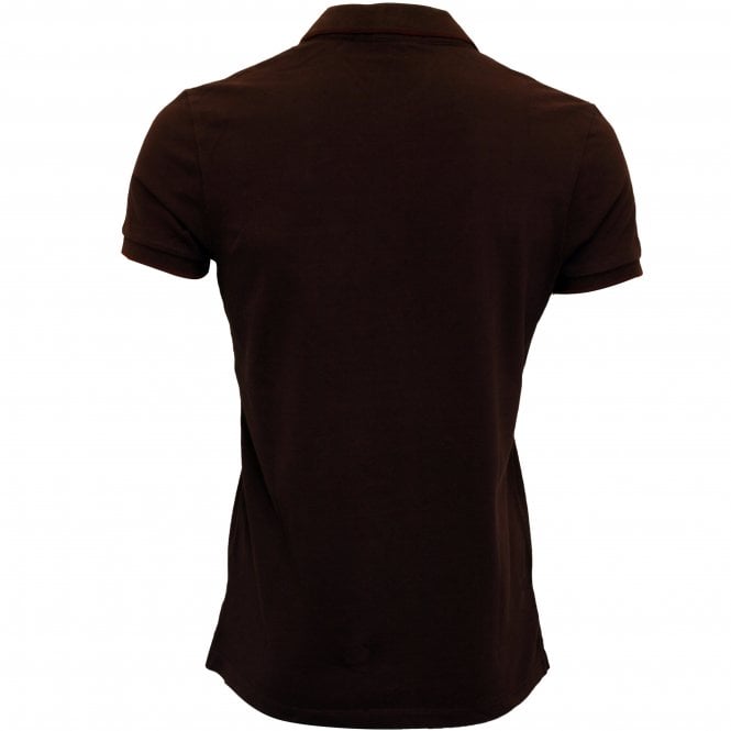 Premium Pique Polo Shirt with pocket and contrast rib details, Burgundy