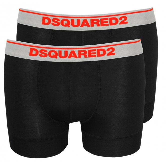 2-Pack Low-Rise Boxer Trunks in Modal Stretch, Black