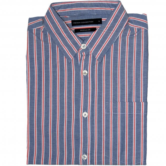 Regular Stripe Shirt, Blue