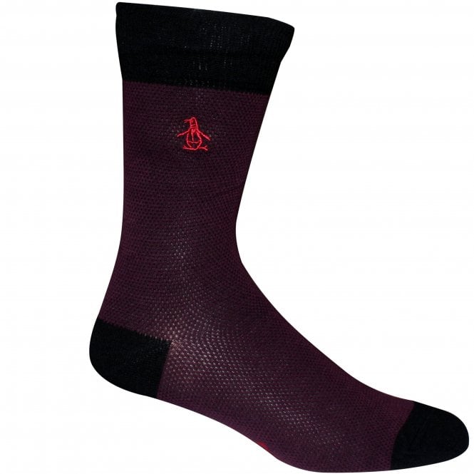 3-Pack Birdseye Socks Gift Box, Claret/Blue/Purple