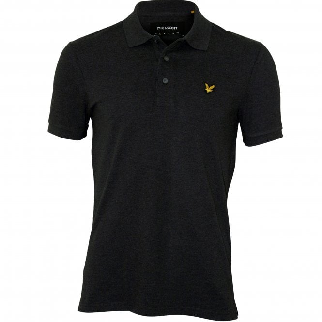 Classic Pique Polo Shirt, Charcoal Marl