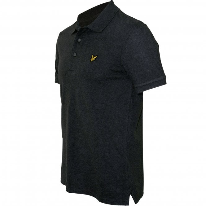 Classic Pique Polo Shirt, Charcoal Marl