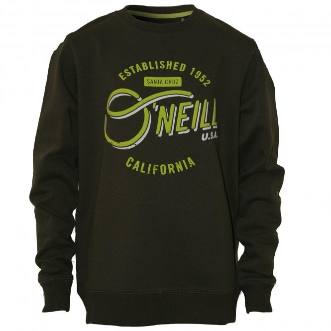 LB Cali Crew-Neck Boys Sweatshirt, Forest Night