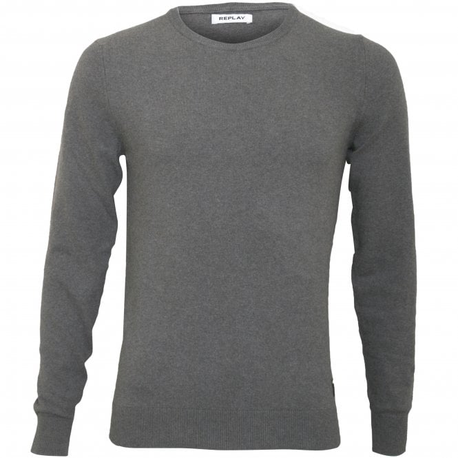 Hyperflex Cotton Crew-Neck Jumper, Grey Melange