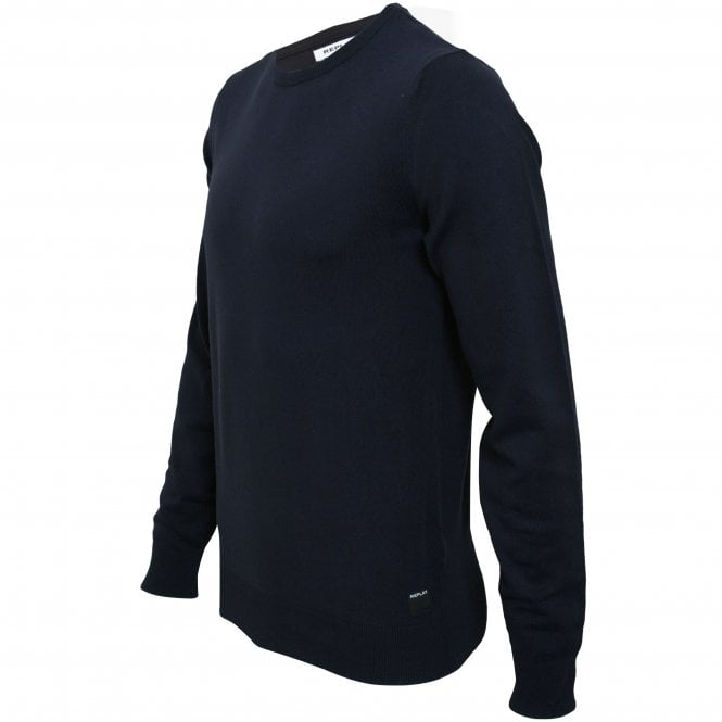 Hyperflex Cotton Crew-Neck Jumper, Navy